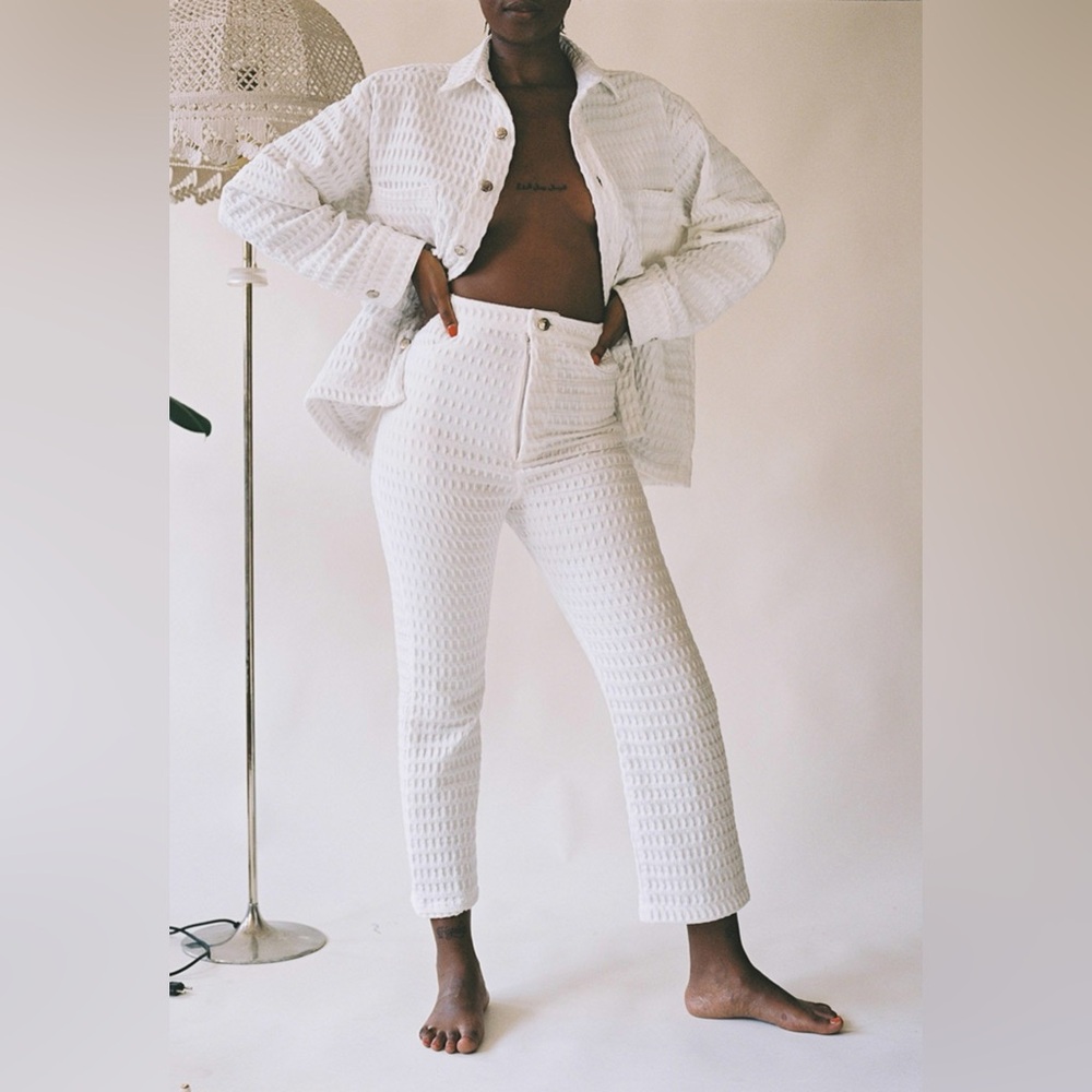 Aniela Parys KALYPSO WAFFLE PANTS-NATURAL
